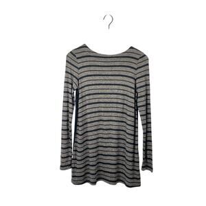 J. Jill wearever collection tan striped long sleeve top xs